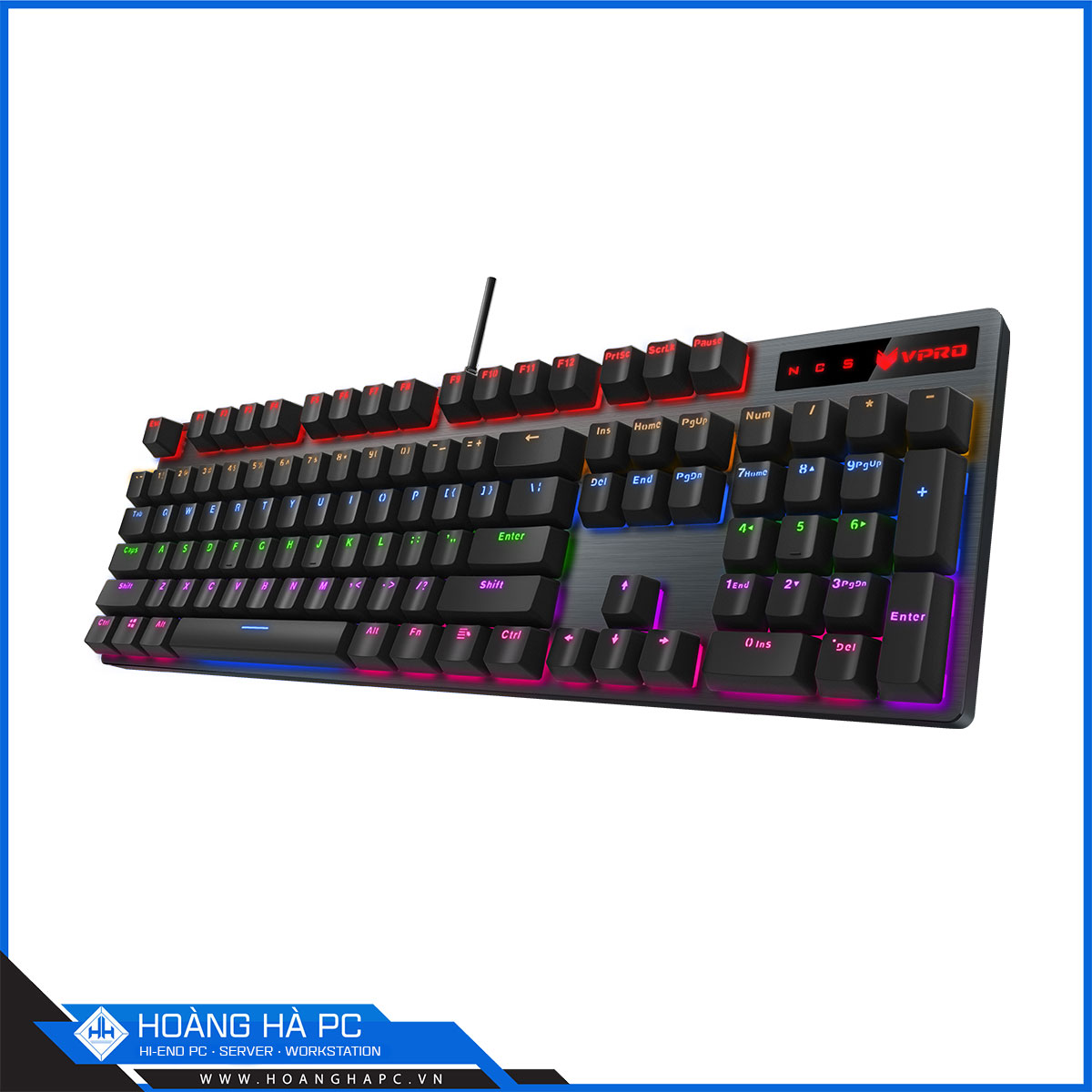 Bàn phím cơ gaming có dây Rapoo V500 Pro Black (Brown switch) -4