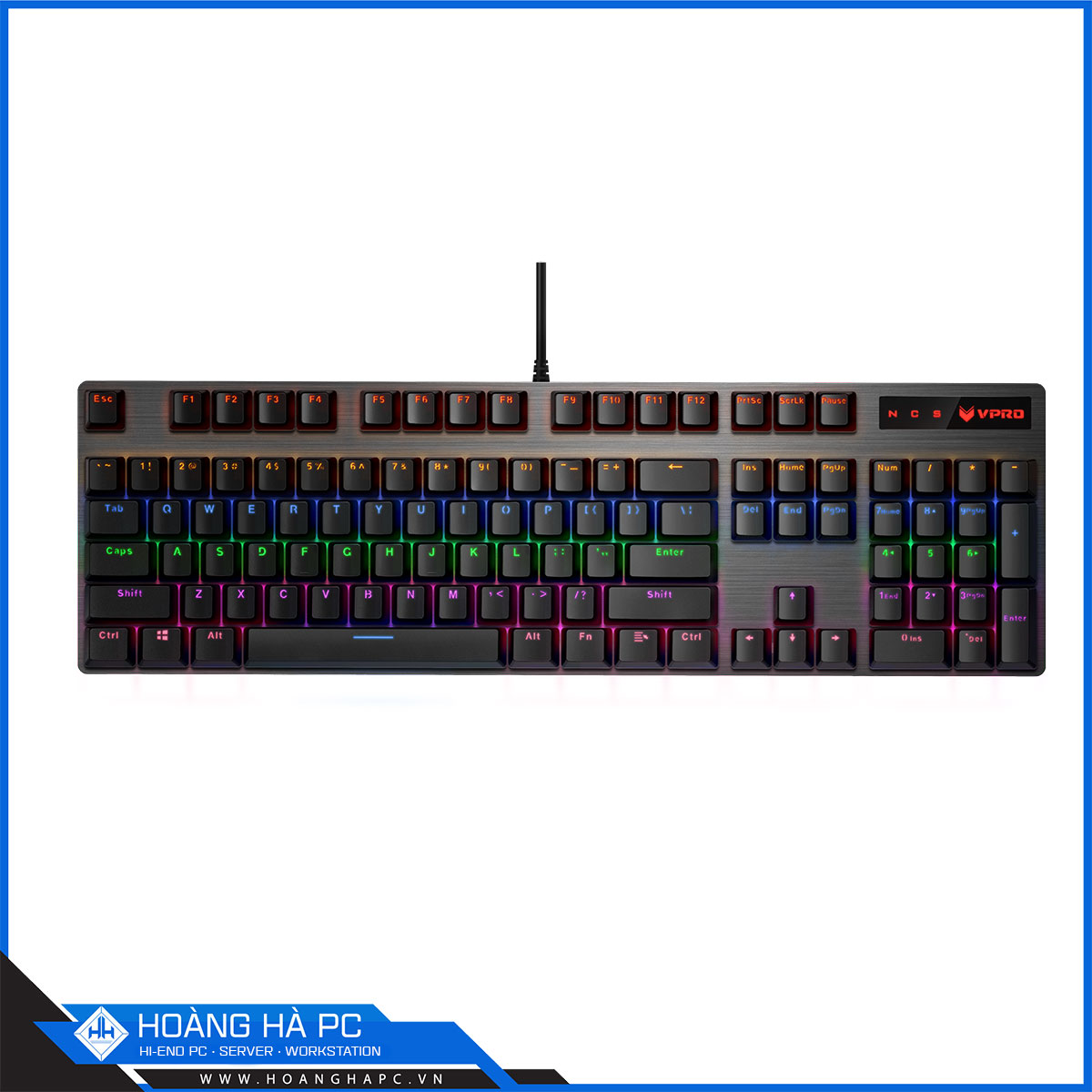 Bàn phím cơ gaming có dây Rapoo V500 Pro Black (Red switch) 