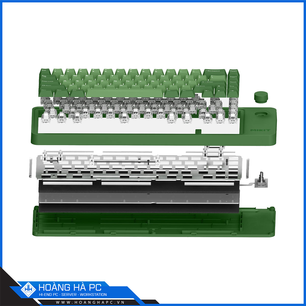 Bàn phím cơ Mikit M65 Evergreen Gateron G Pro 2.0 Red RGB-5