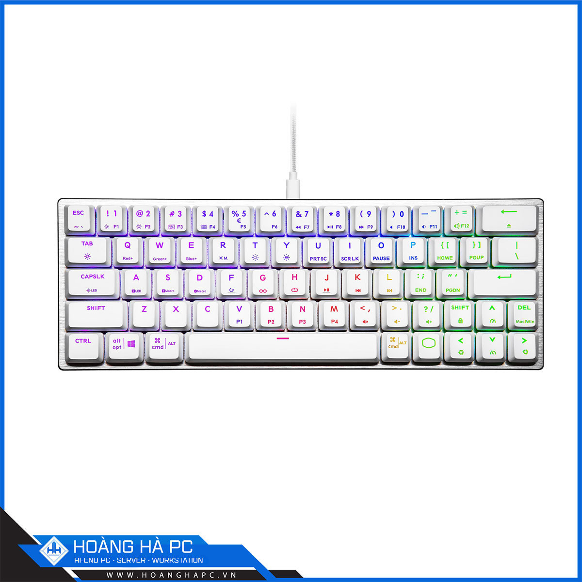 Bàn phím Cooler Master SK620 Silver White