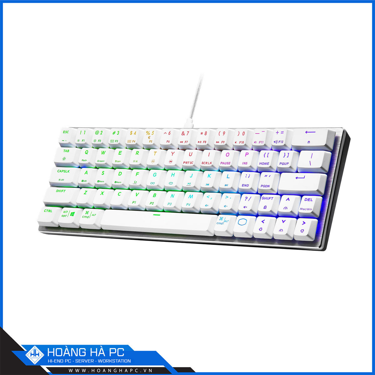 Bàn phím Cooler Master SK620 Silver White-2