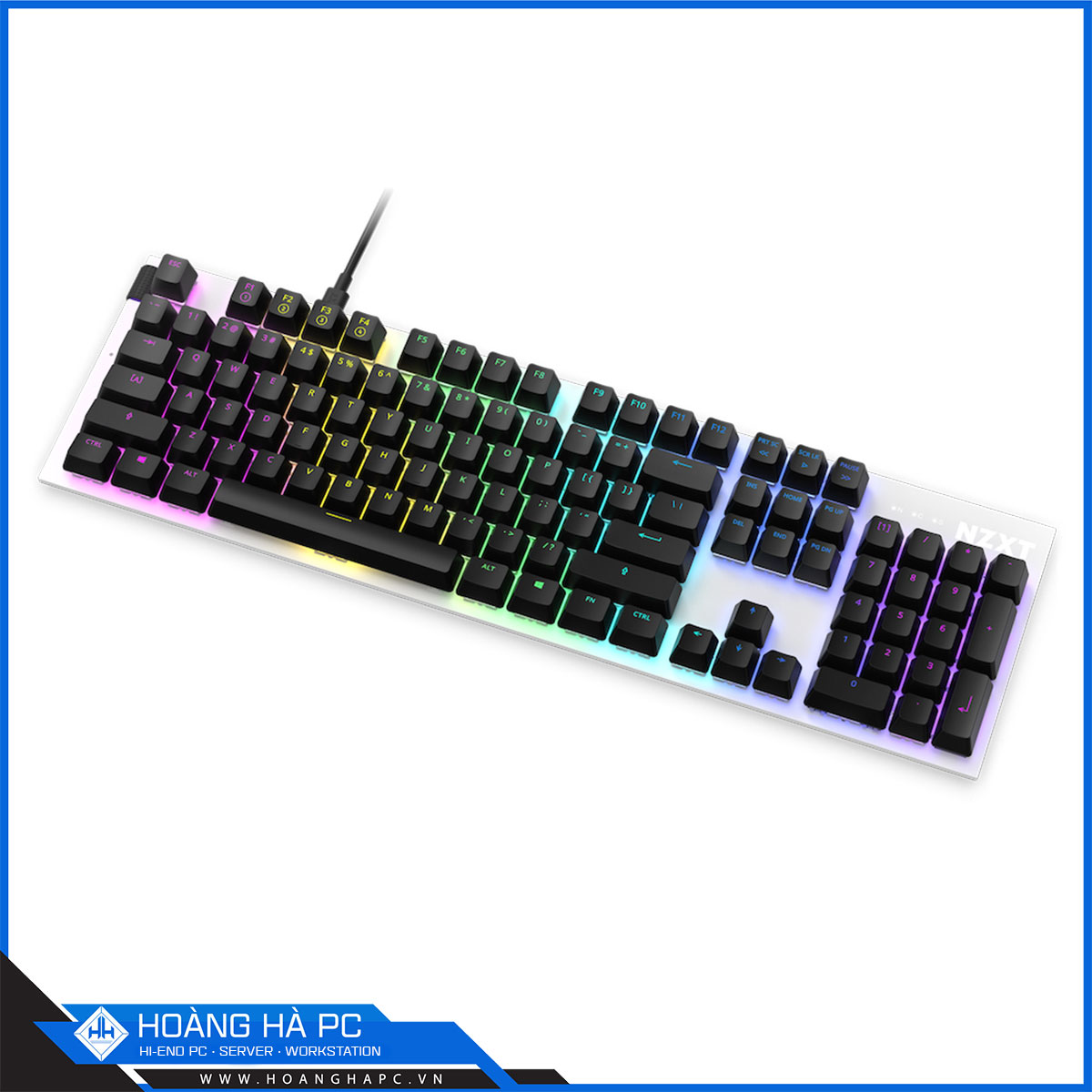 Bàn phím NZXT Function (US English ANSI) White/Red-2