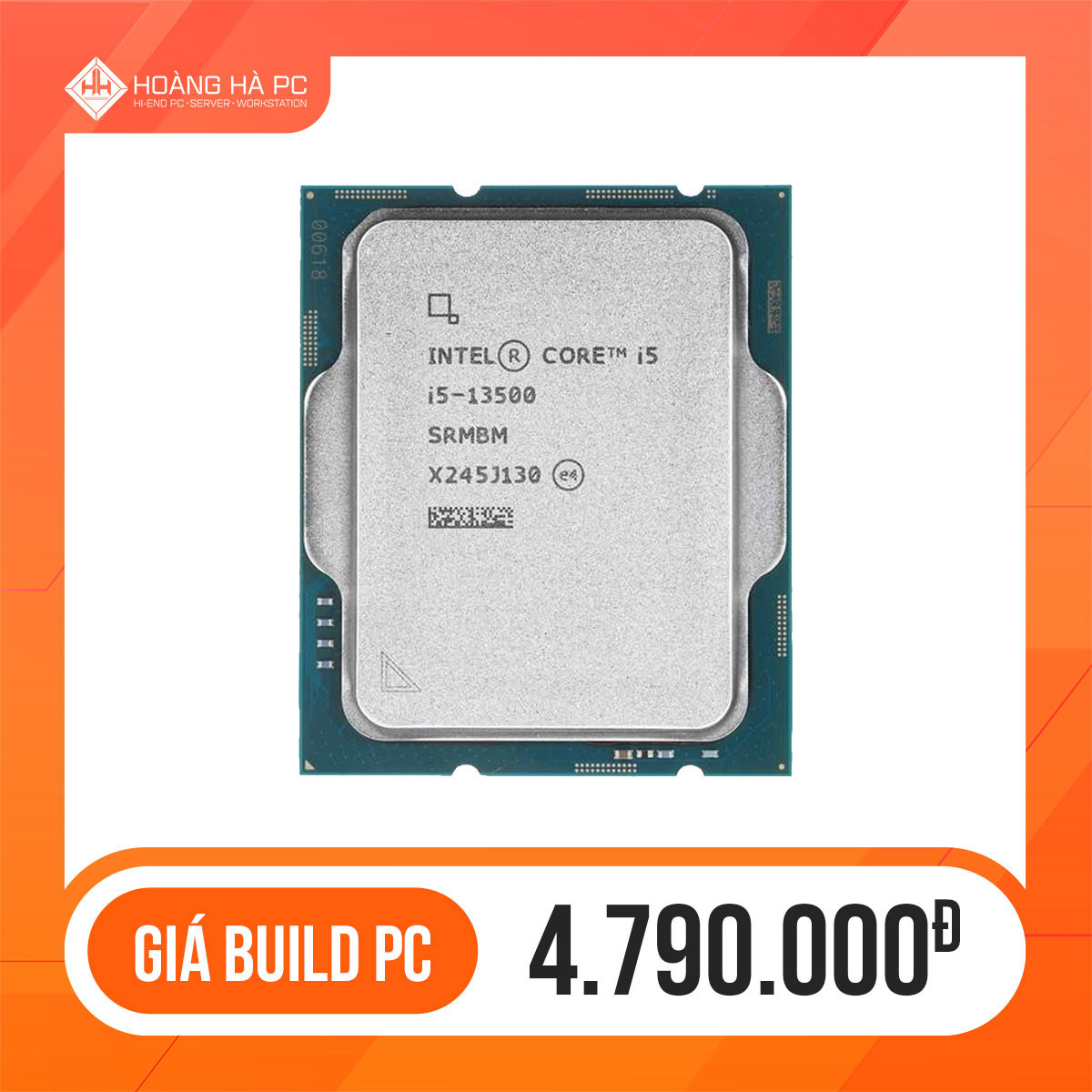 CPU Intel Core i5-13500 Tray (Up To 4.8 GHz, 14 Nhân 20 Luồng, 24M Cache, Raptor Lake)