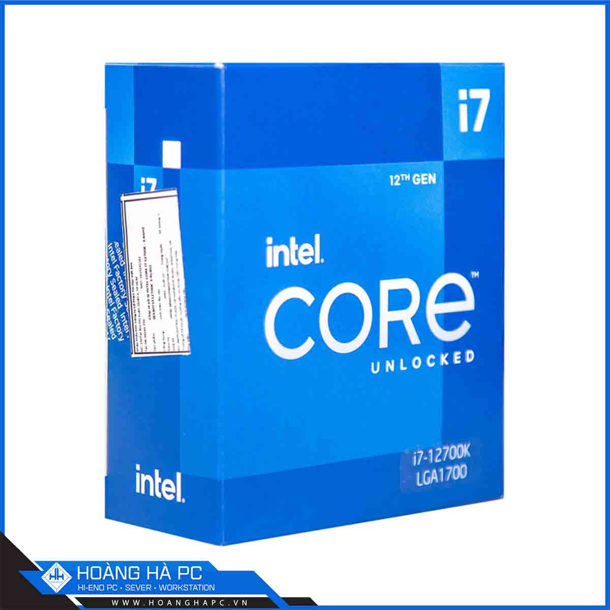 CPU Intel Core i7-12700K (Up To 5.00GHz, 12 Nhân 20 Luồng, 25M Cache, Alder Lake)
