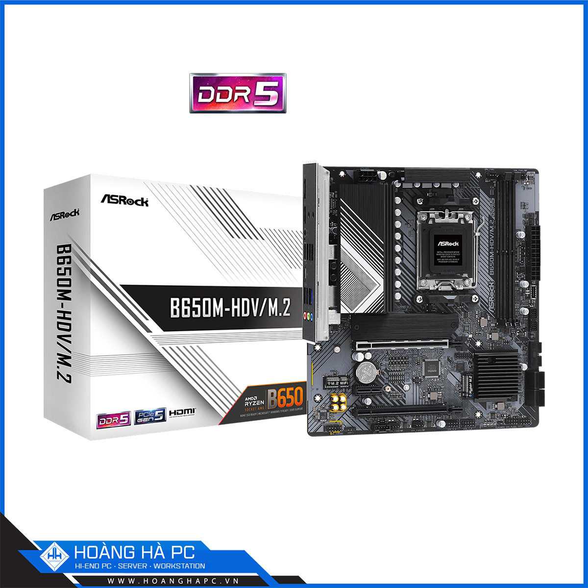 Mainboard ASROCK B650M-HDV/M.2 (AMD B650, Socket AM5, m-ATX, 4 khe RAM DDR5)