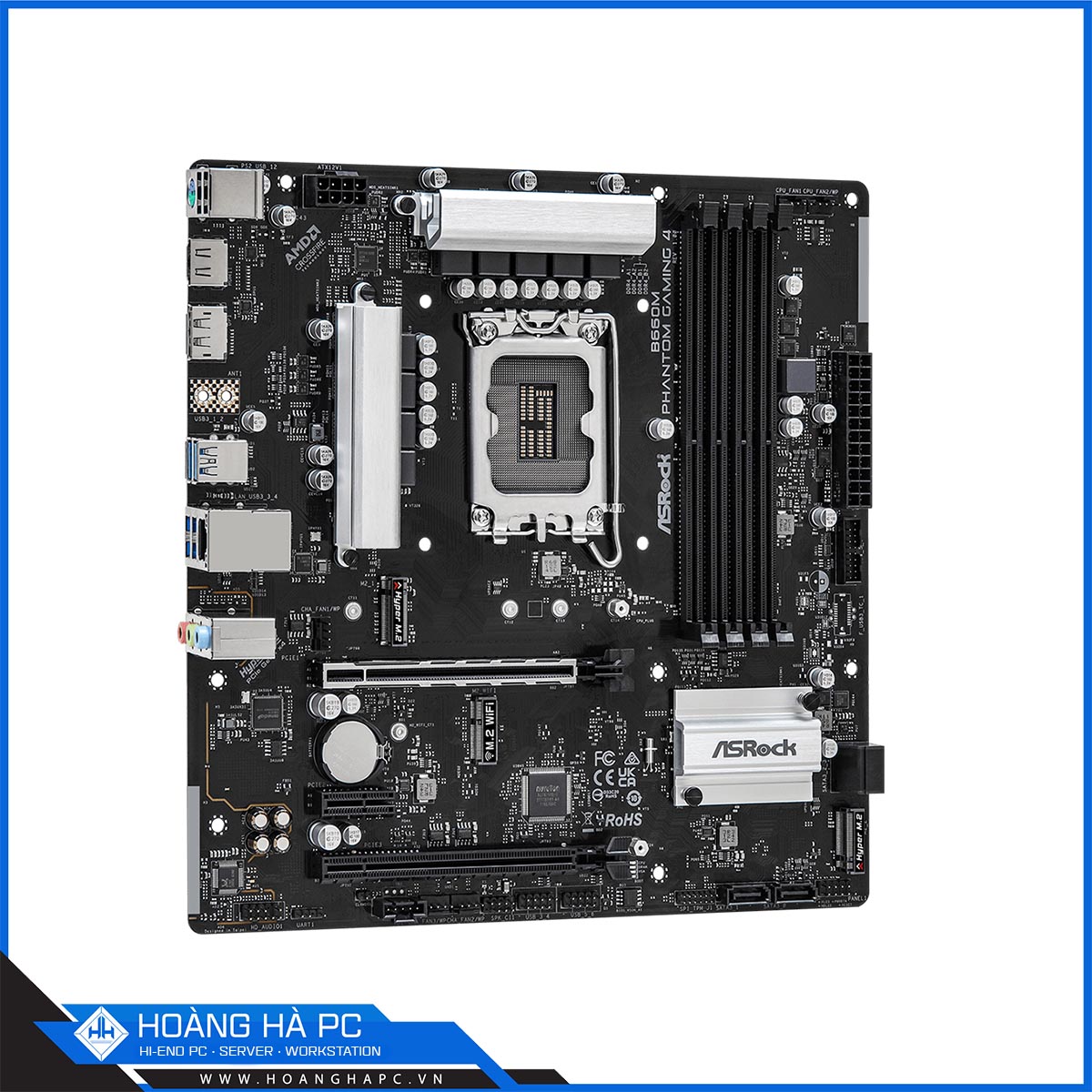 Mainboard Asrock B660M Phantom Gaming 4 (Intel B660, Socket 1700, M-ATX, 4 khe RAM DDR4)-4