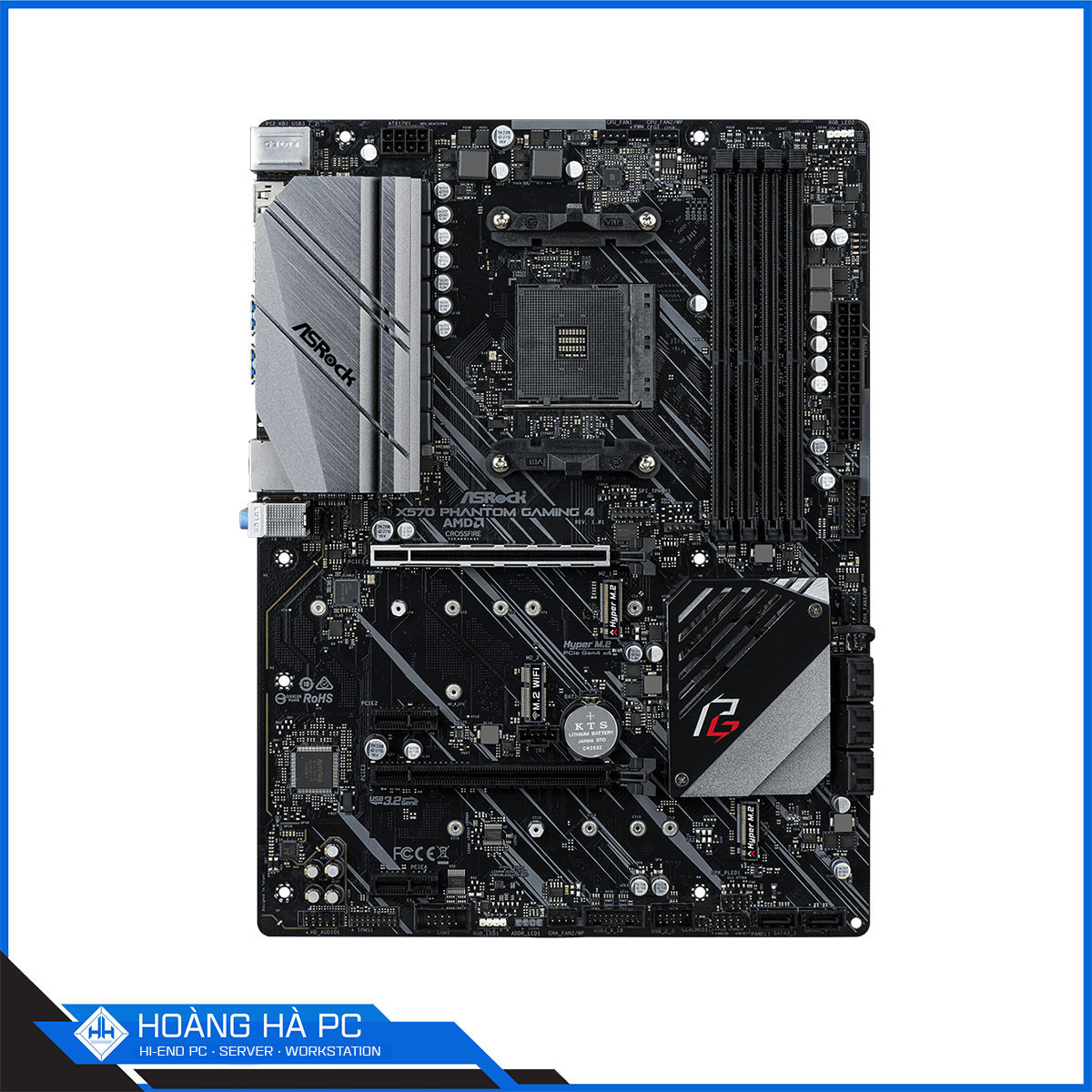 Mainboard ASRock X570 Phantom Gaming 4 (AMD X570, Socket AM4, ATX, 4 khe RAM DDR4)-2