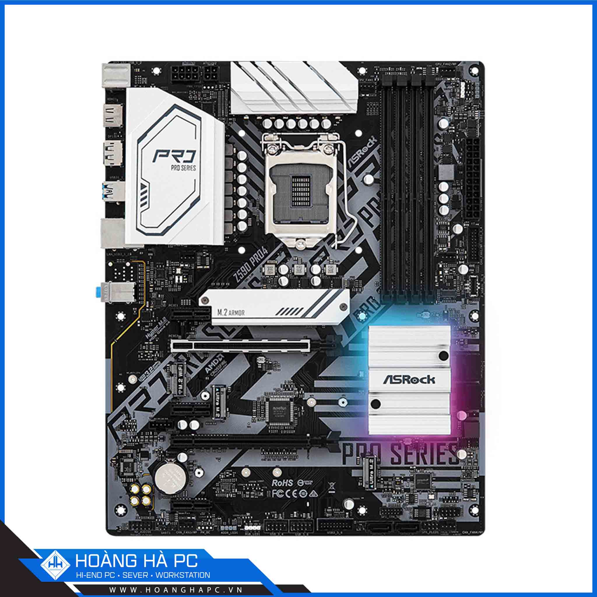 Mainboard ASROCK Z590 PRO4 (Intel Z590, Socket 1200, ATX, 4 khe Ram DDR4)-2