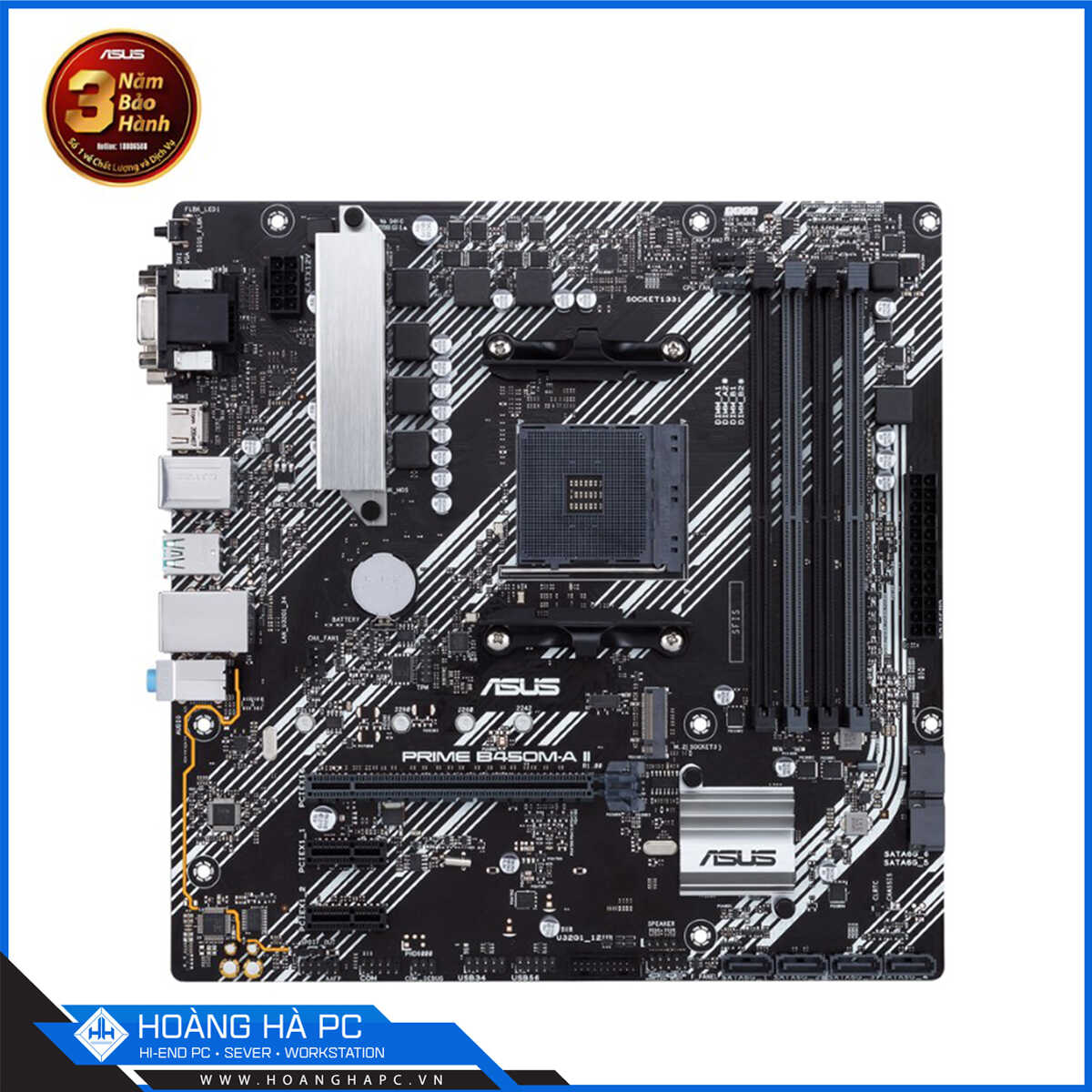 Mainboard ASUS PRIME B450M-A II (AMD B450, Socket AM4, M-ATX, 4 Khe Cắm Ram DDR4)-2