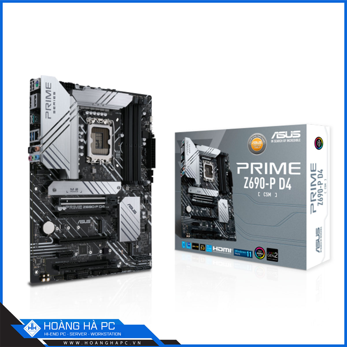 Mainboard ASUS PRIME Z690-P D4-CSM (Intel Z690, Socket 1700, ATX, 4 khe Ram DDR4)