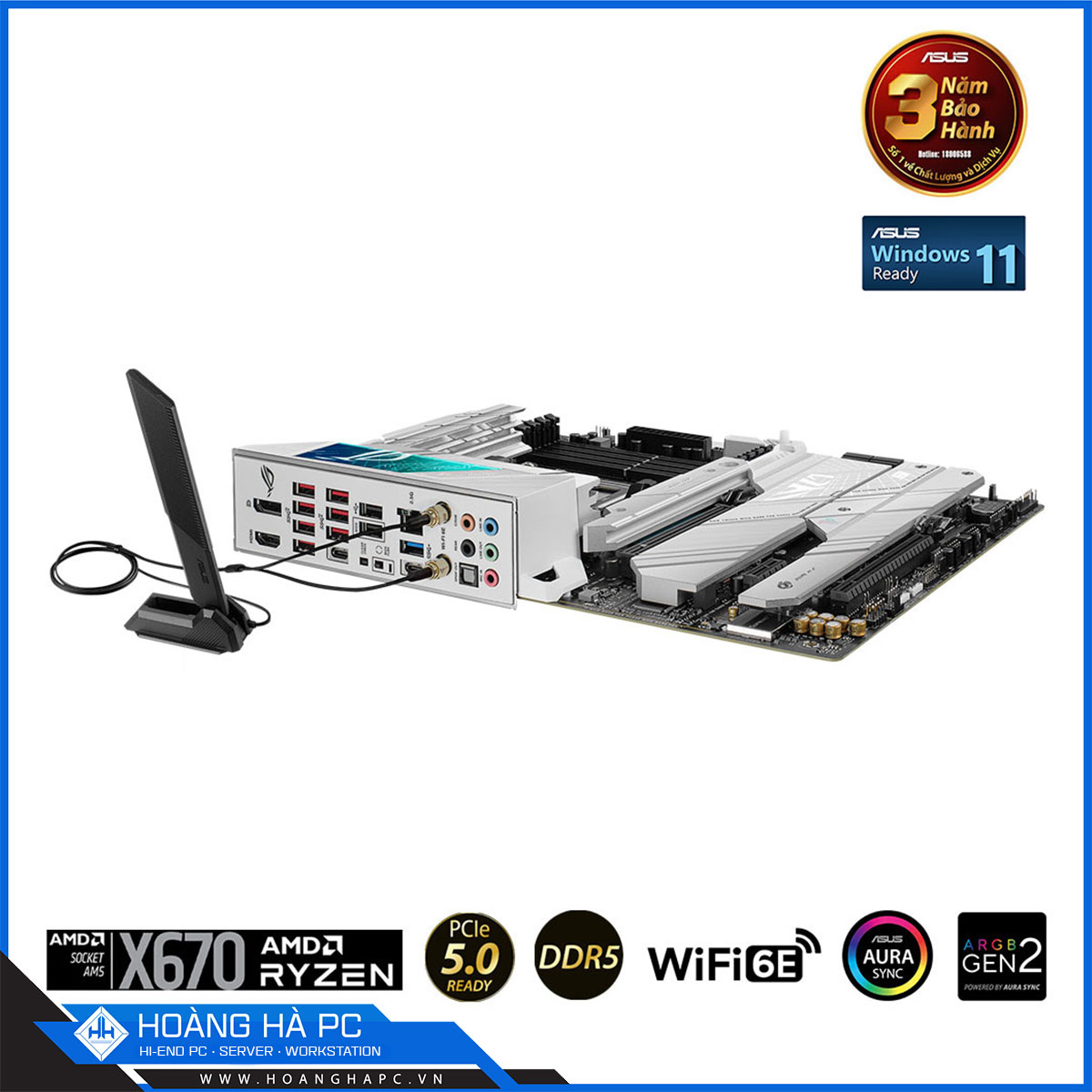 Mainboard ASUS ROG STRIX X670E-A GAMING WIFI (AMD X670, Socket AM5, ATX, 4 khe RAM DDR5)-6