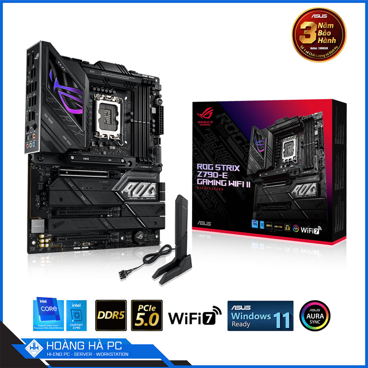Mainboard ASUS ROG STRIX Z790-E GAMING WIFI (Intel Z790, Socket 1700, ATX, 4 khe Ram DDR5)