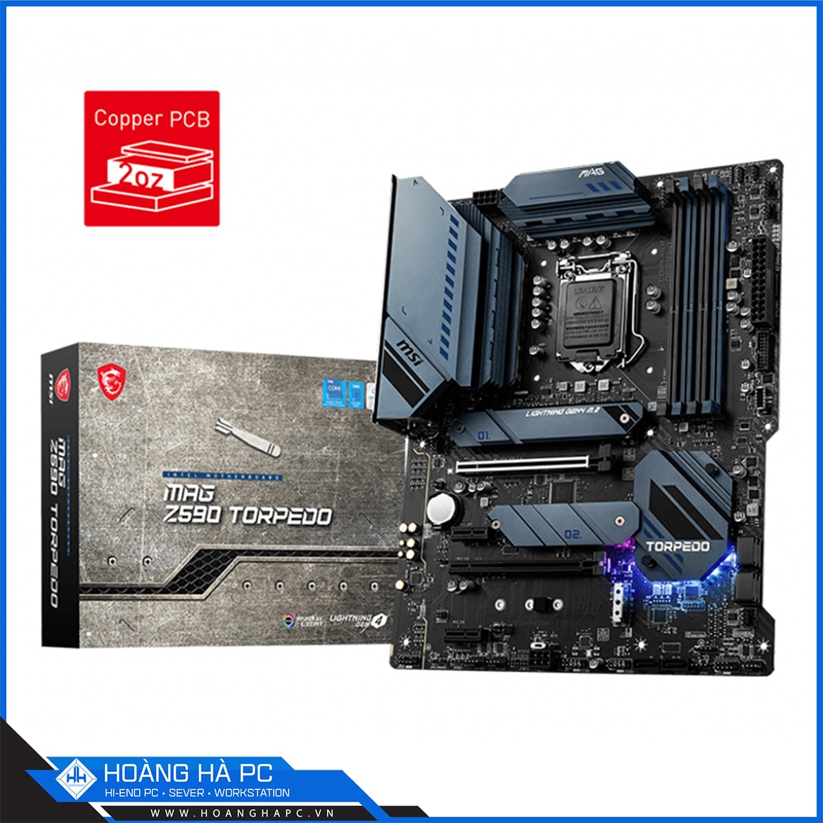 Mainboard MSI MAG Z590 TORPEDO (Intel Z590, Socket 1200, ATX, 4 khe Ram DDR4)
