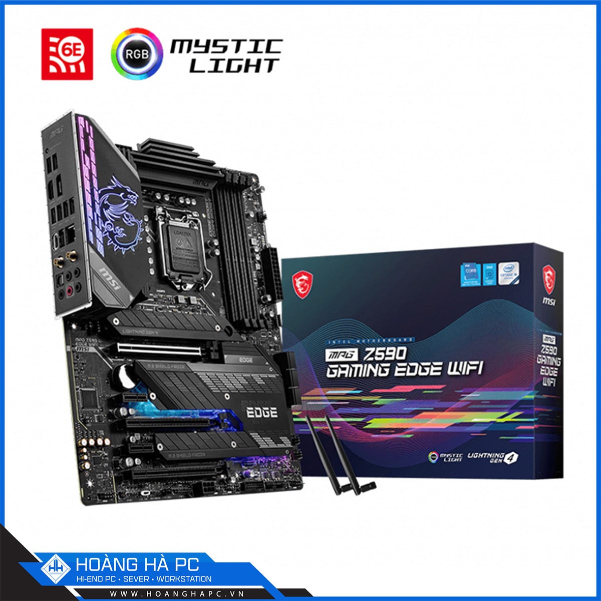 Mainboard MSI Z590 GAMING EDGE WIFI (Intel Z590, Socket 1200, ATX, 4 khe Ram DDR4)
