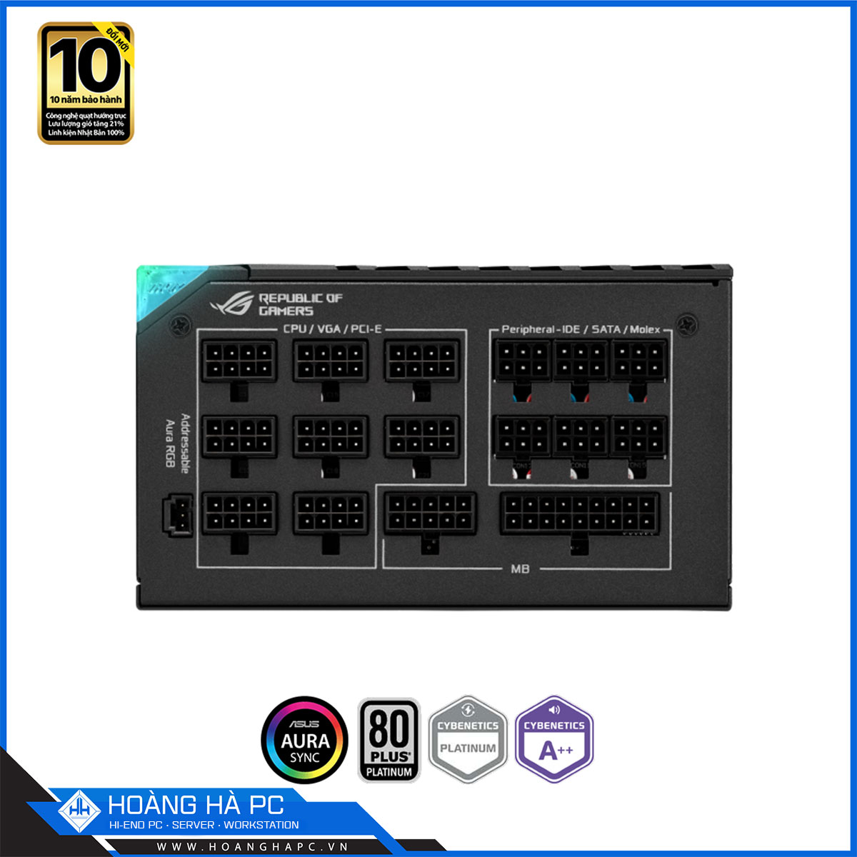 Nguồn Asus ROG THOR 1200P2 GAMING 1200W (80 Plus Platinum/ Full Modular/ PCIe 5.0)-7