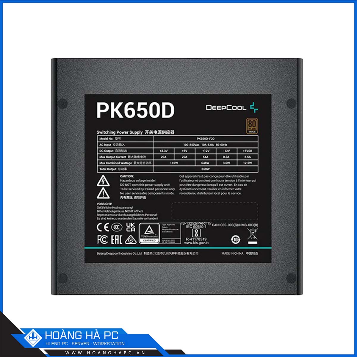 Nguồn Deepcool PK650D 650W (80 Plus Bronze/Non Modular)-2