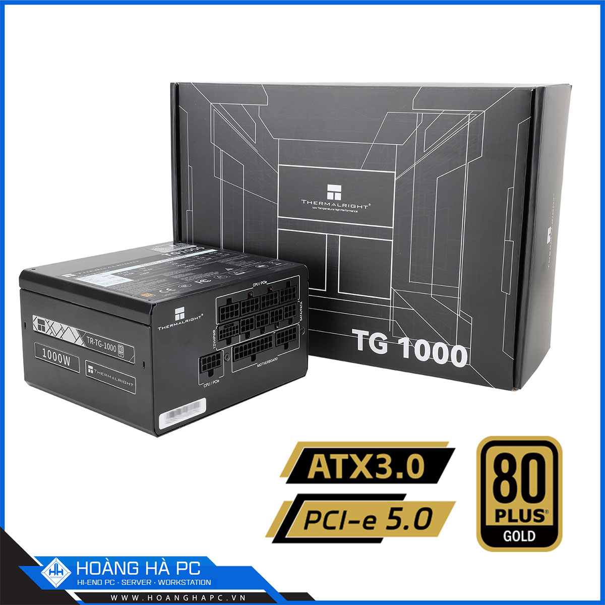Nguồn máy tính Thermalright TG-1000 1000W ATX 3.0 | PCIE 5.0 ( 80 Plus Gold / Full Modular/ Màu Đen)
