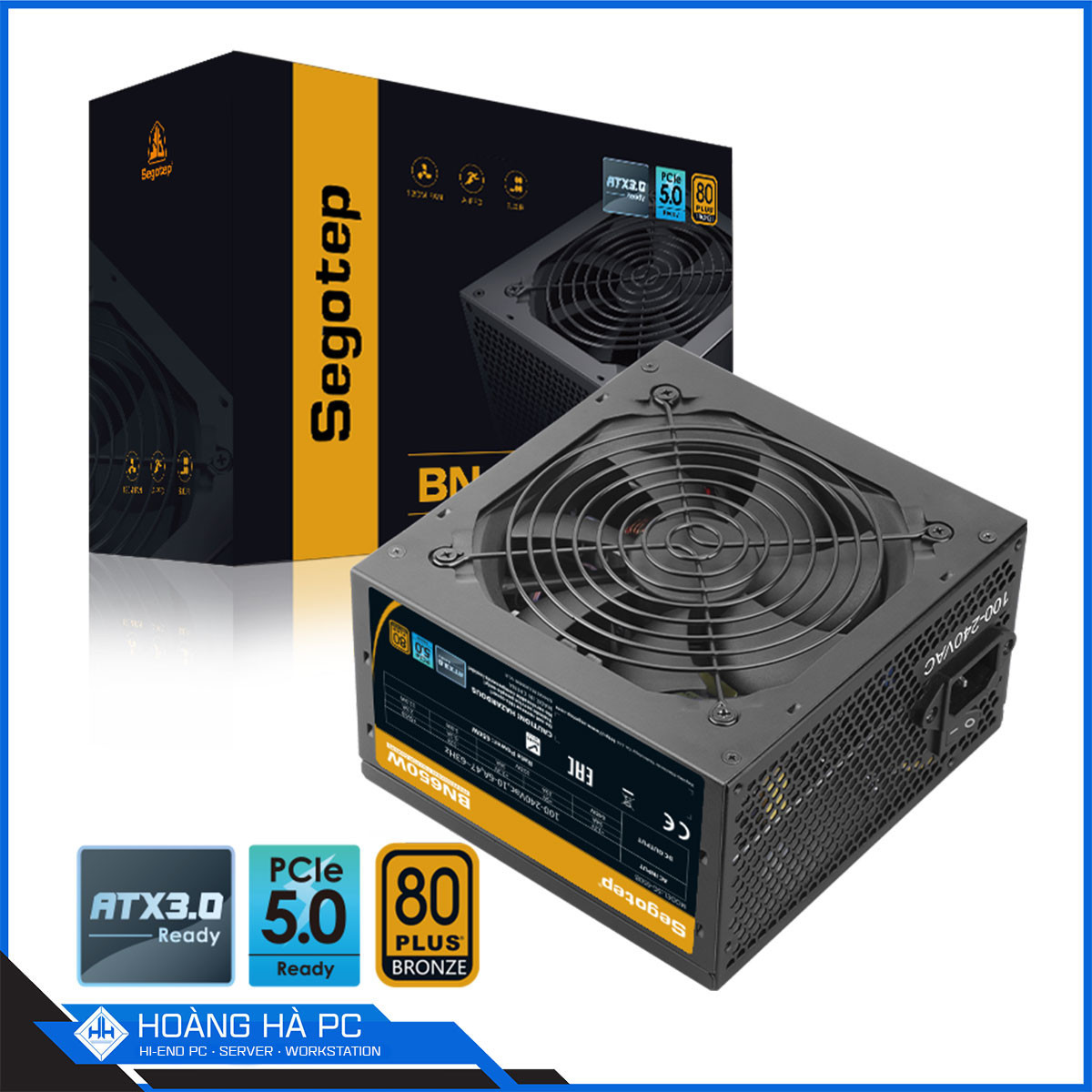 Nguồn Segotep BN650W 80 Plus Bronze | ATX 3.0 | PCIe 5.0