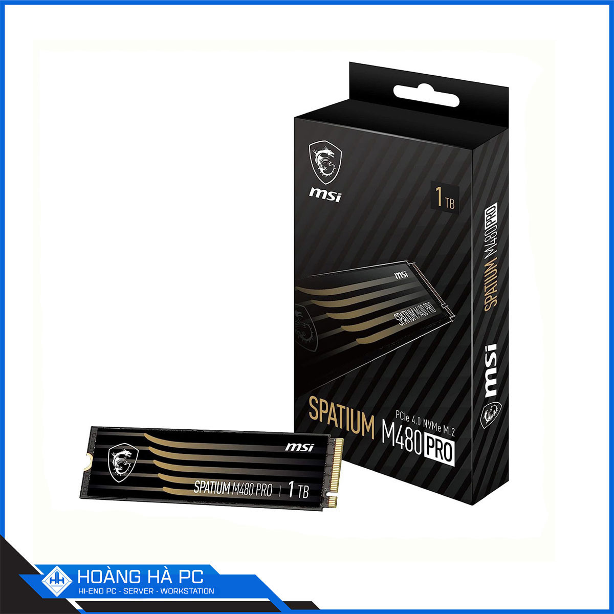 Ổ cứng SSD MSI Spatium M480 Pro 1TB PCIe 4.0 NVMe M.2 (Đọc 7400MB/s - Ghi 6000MB/s)