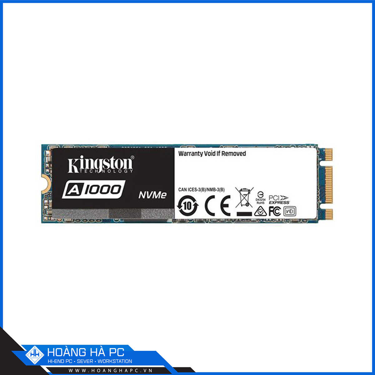 Ổ Cứng SSD Kingston A1000 480GB M.2 2280 NVMe PCIe Gen 3x2 (Đọc 1500MB/s - Ghi 900MB/s)