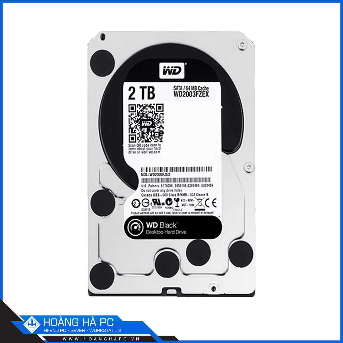 Ổ Cứng HDD Western Digital Caviar Black 2TB (3.5 inch, SATA3 6Gb/s, 64MB Cache, 7200rpm)