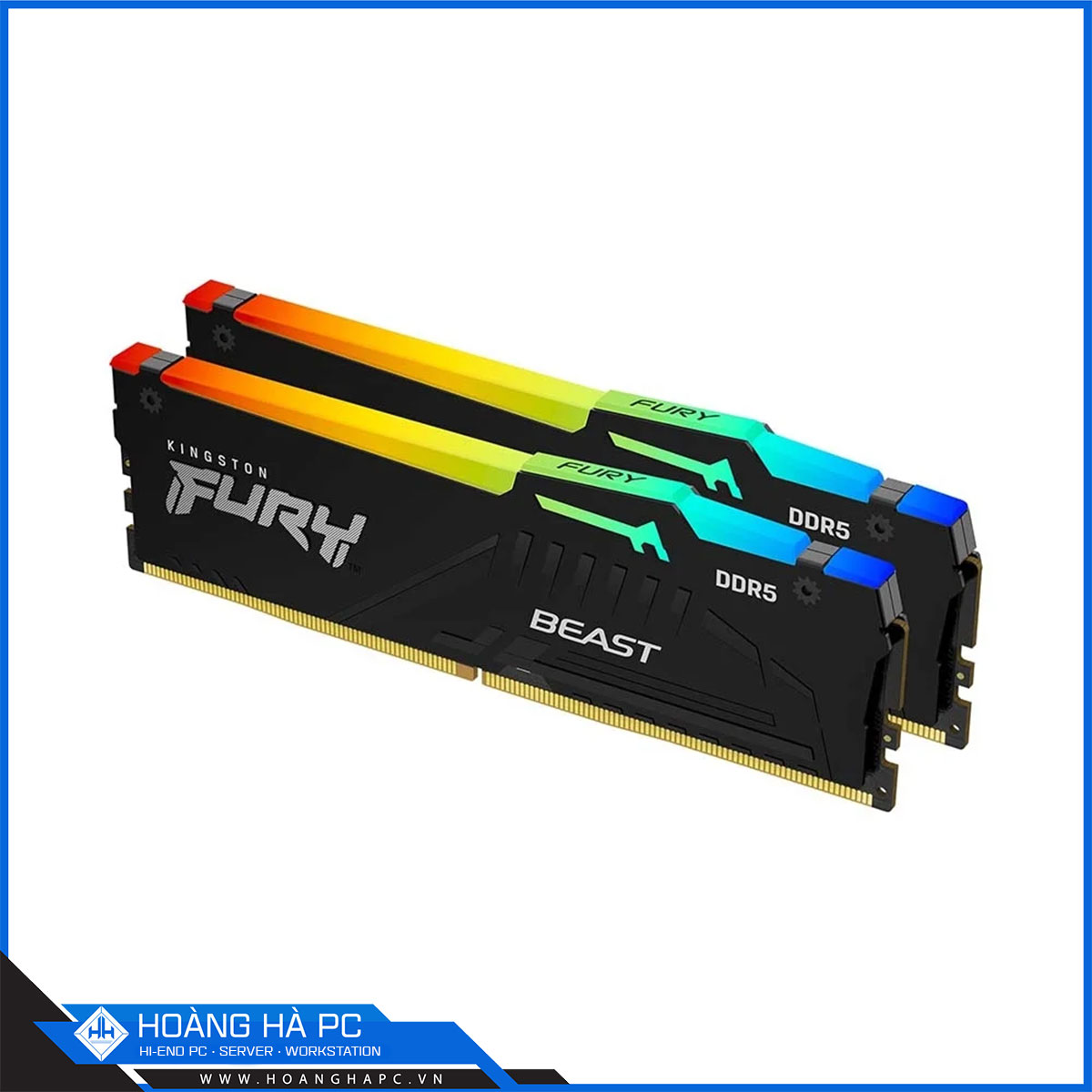 RAM DDR5 KINGSTON FURY BEAST RGB 64GB 5600MHz (2x32GB) - CL40 AMD EXPO & Intel XMP 3.0-3