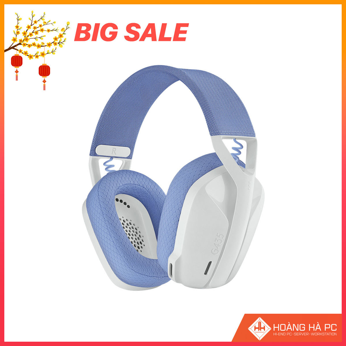 Tai nghe Logitech G435 LightSpeed Wireless Off White Lilac