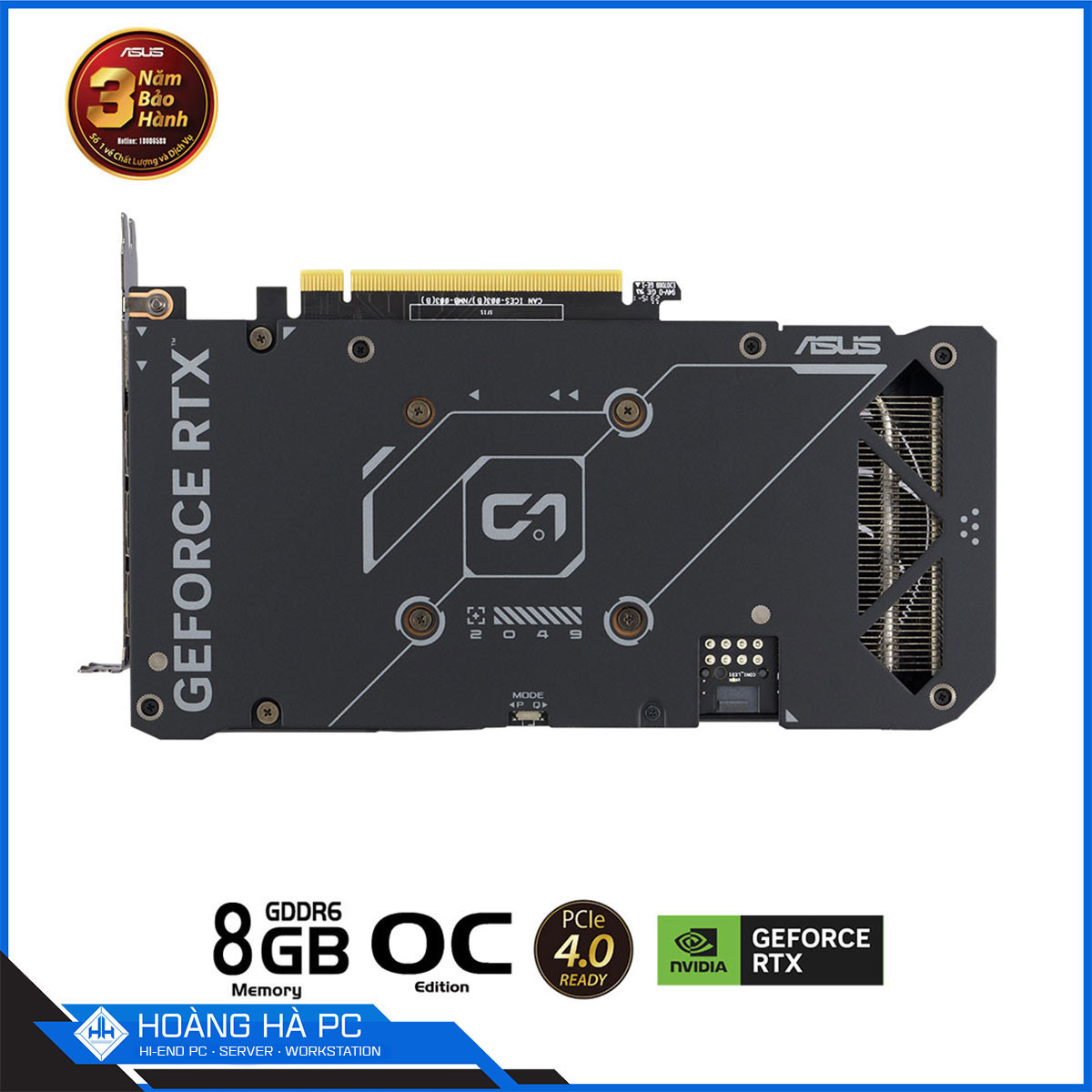 VGA ASUS DUAL RTX 4060 O8G EDITION (GDDR6, 128-bit, HDMI+DP, 1x8-pin)-8