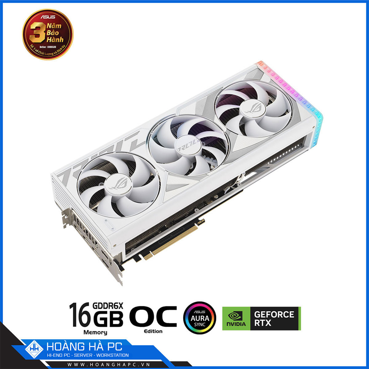 VGA ASUS ROG STRIX RTX 4080 SUPER 16GB GDDR6X OC WHITE (256-bit, HDMI + DP, 1 x 16-pin)-5