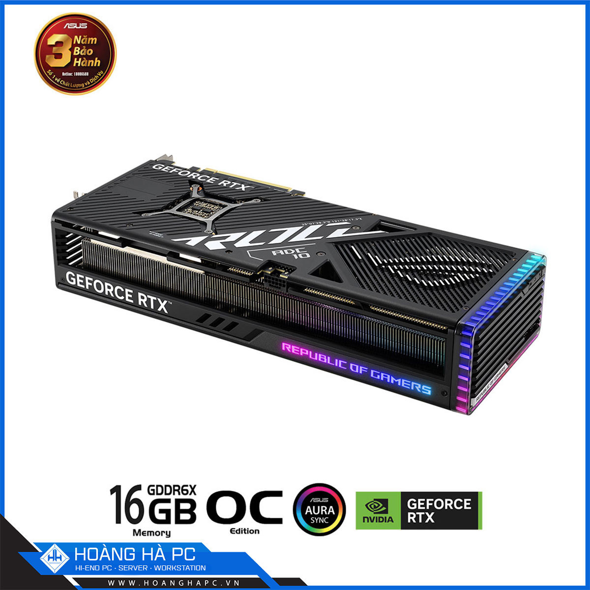 VGA ASUS ROG STRIX RTX 4080 SUPER 16GB GDDR6X OC (256-bit, HDMI + DP, 1 x 16-pin)-7