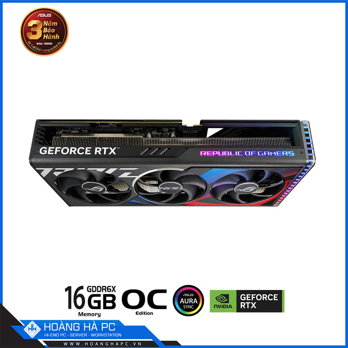 VGA ASUS ROG STRIX RTX 4080 SUPER 16GB GDDR6X OC (256-bit, HDMI + DP, 1 x 16-pin)-9