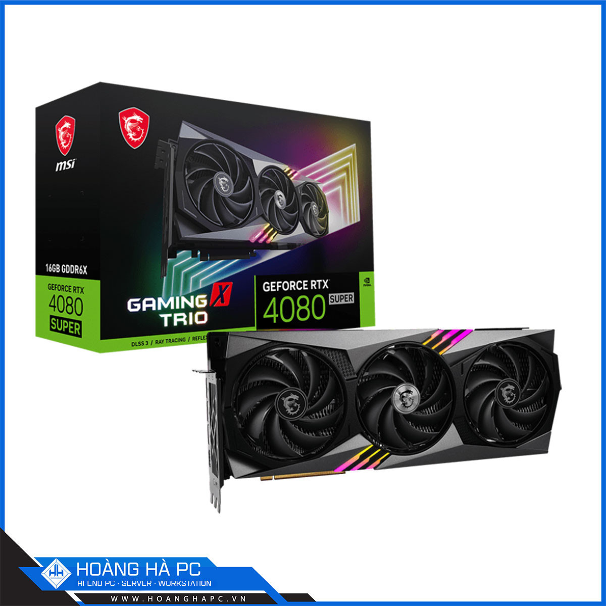 VGA MSI RTX 4080 SUPER 16G GAMING X TRIO (16GB GDDR6X, 256-bit, HDMI+DP, 1x16-pin)