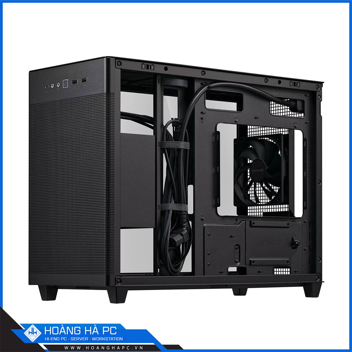 Vỏ case ASUS PRIME AP201 TG BLACK (Mini Tower/ Màu Đen)-4