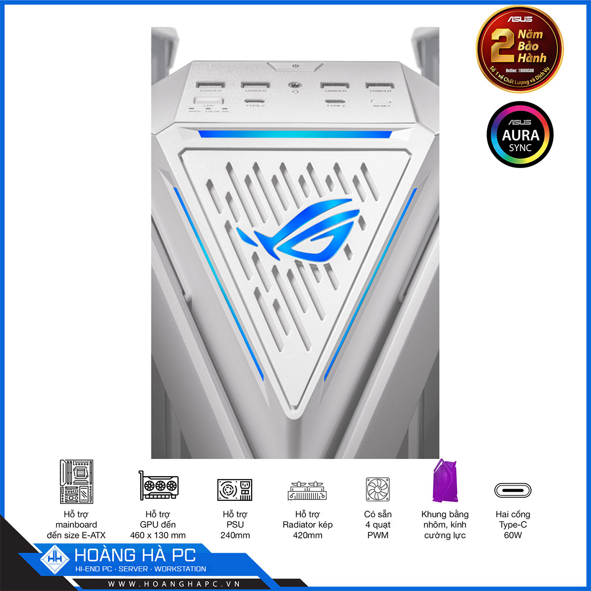 Vỏ Case Asus Rog Hyperion GR701 (Full Tower/Màu Trắng)-4