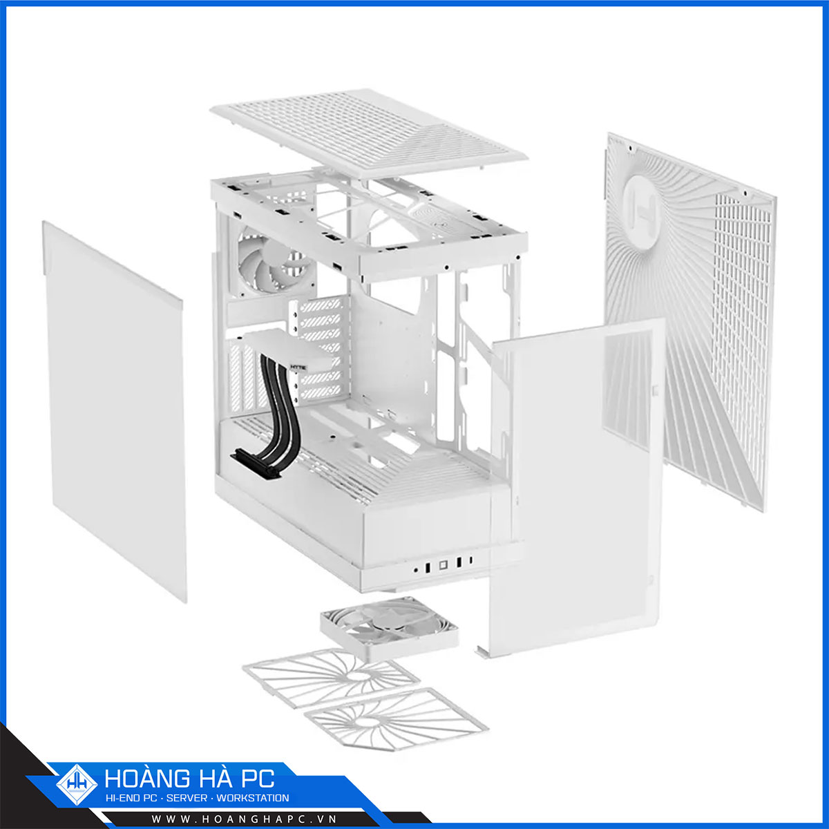 Vỏ case Hyte Y40 Snow White - Mid Tower ATX-7