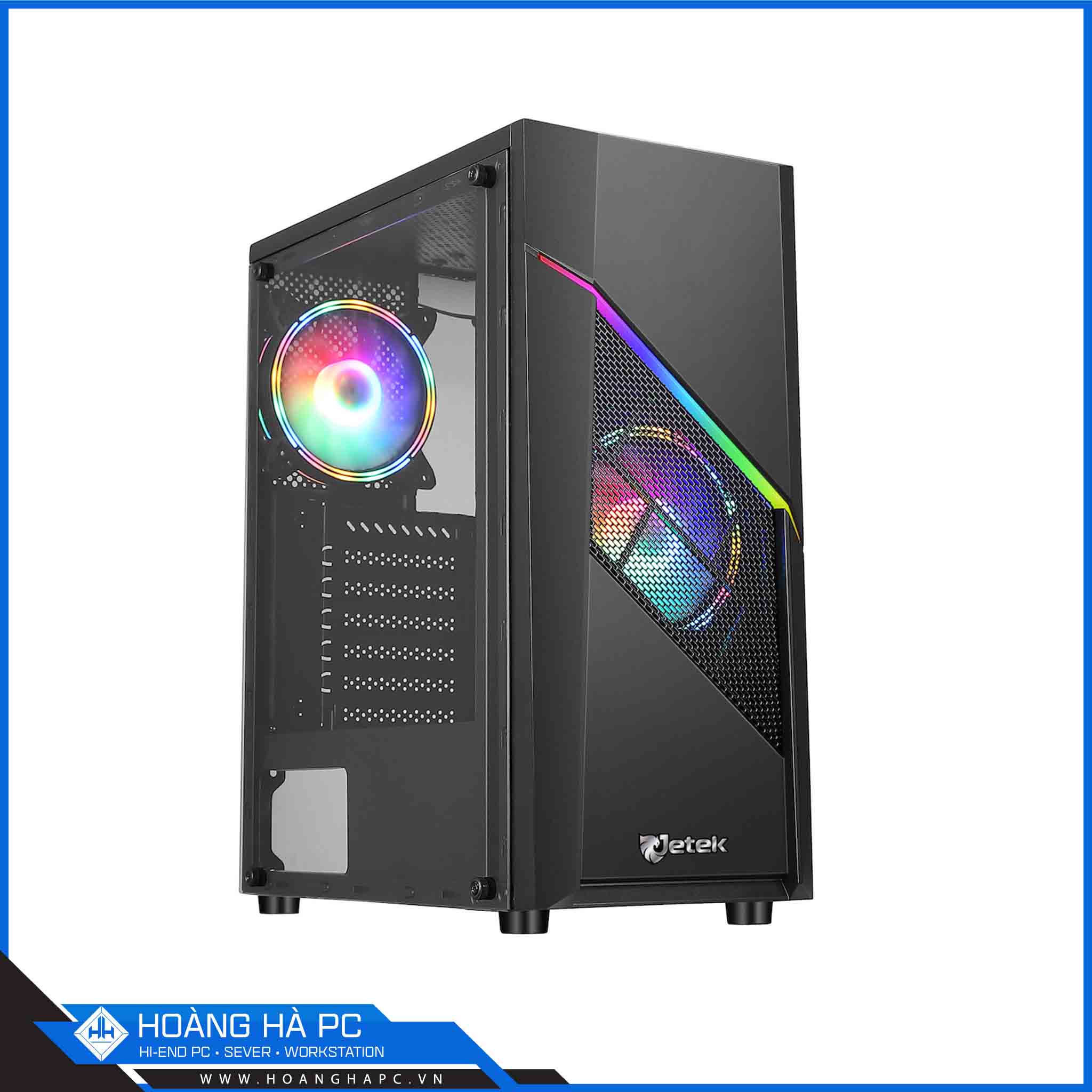 Vỏ Case JETEK SQUID A1 (Mid Tower/Màu Đen) - 1 FAN