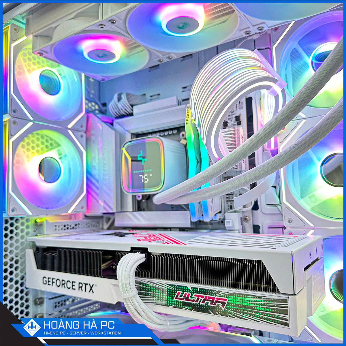 Vỏ case Lian Li O11 Vision White - No Fan-4