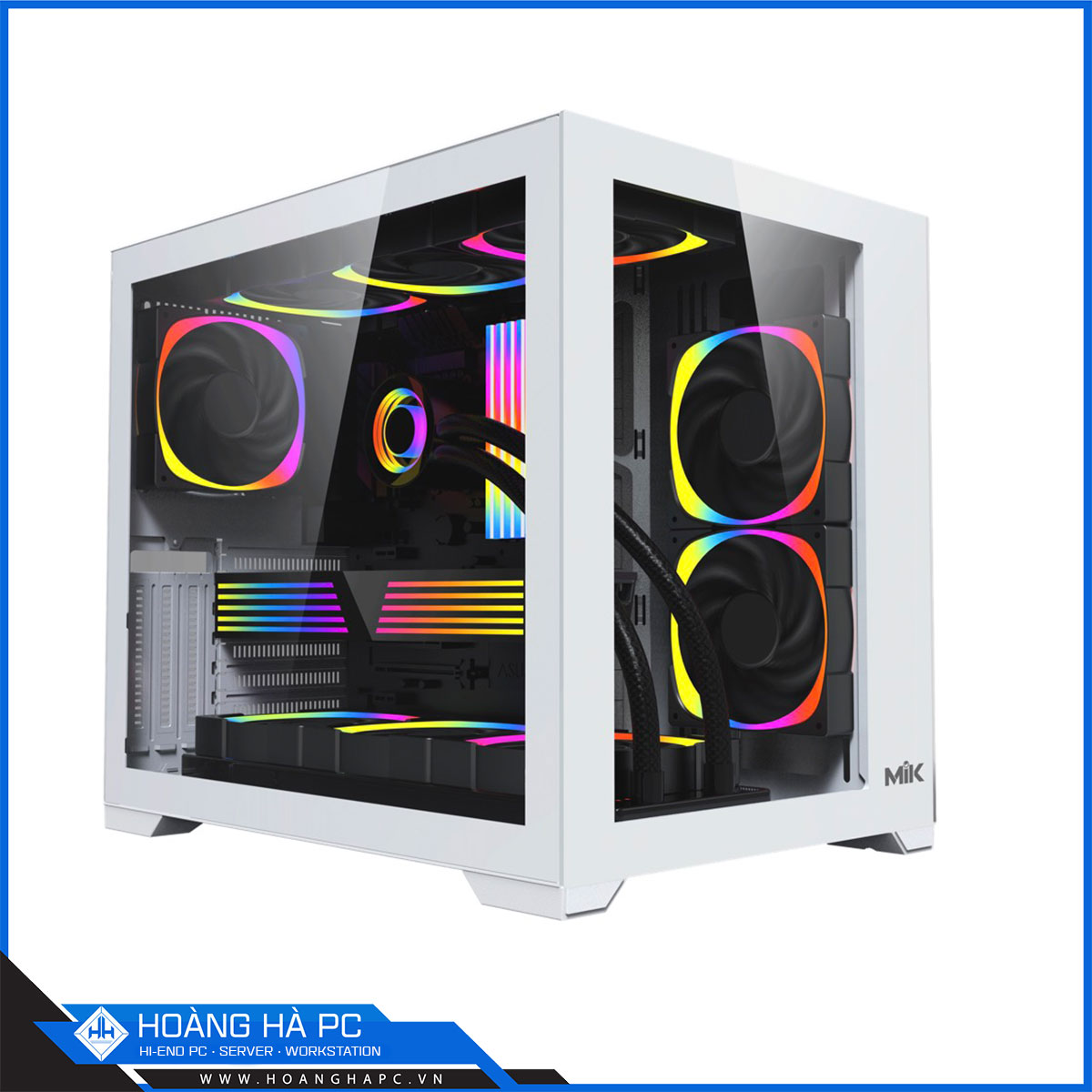 Vỏ case MIK LV12 - White (Mid Tower/ Màu Trắng)