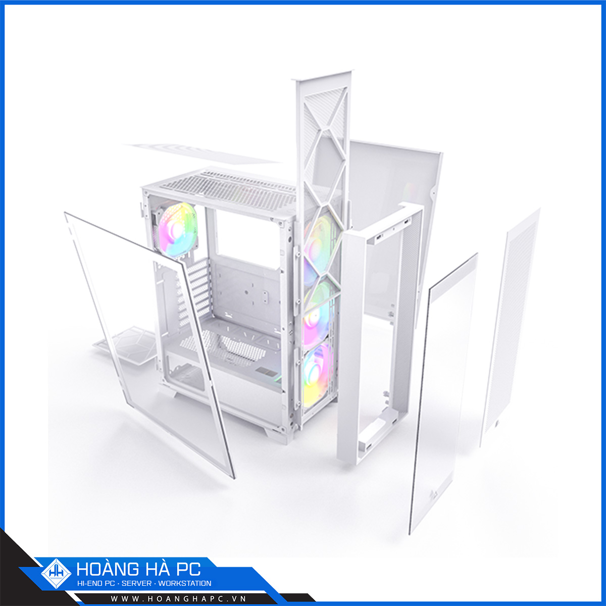 Vỏ Case Montech Air 1000 Premium (Mid Tower/Màu Trắng) - 4 FAN-5