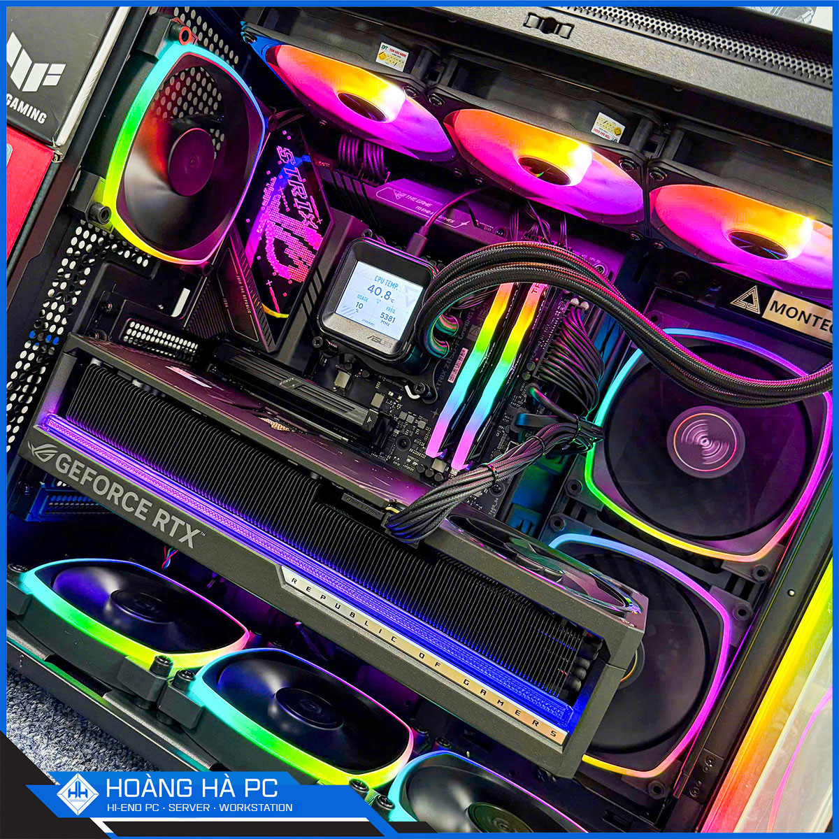 Vỏ Case Montech KING 95 PRO Black (Mid Tower/ Màu Đen) - 6 FAN ARGB-4