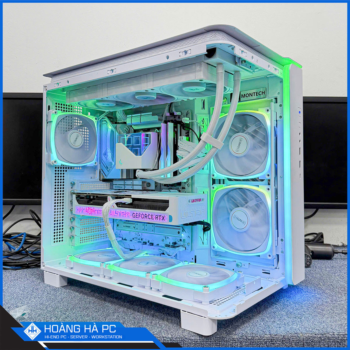 Vỏ Case Montech KING 95 PRO White (Mid Tower/ Màu Trắng) - 6 FAN ARGB-2
