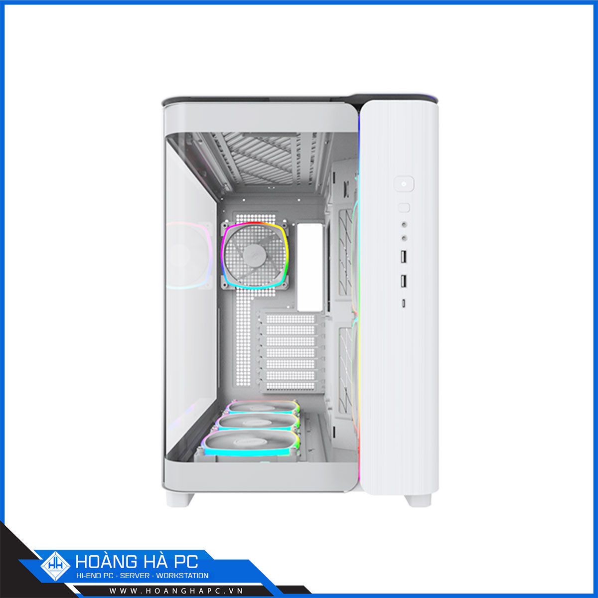 Vỏ Case Montech KING 95 PRO White (Mid Tower/ Màu Trắng) - 6 FAN ARGB-6
