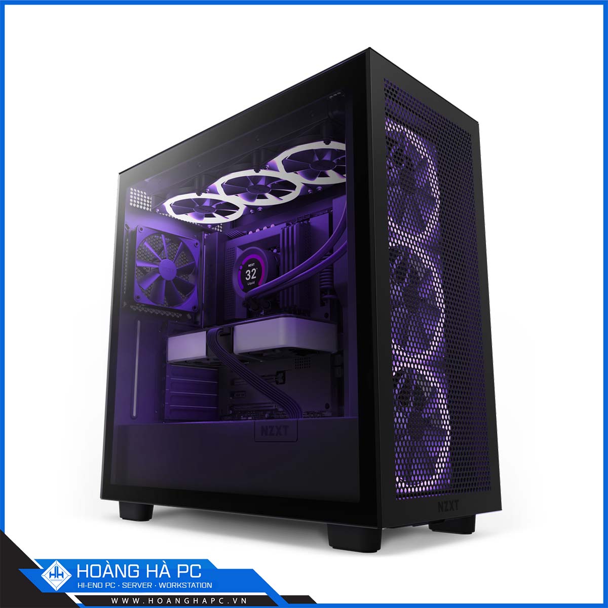 Vỏ case NZXT H7 Flow BK/BK CM-H71BB-01(Mid Tower/Màu Đen)