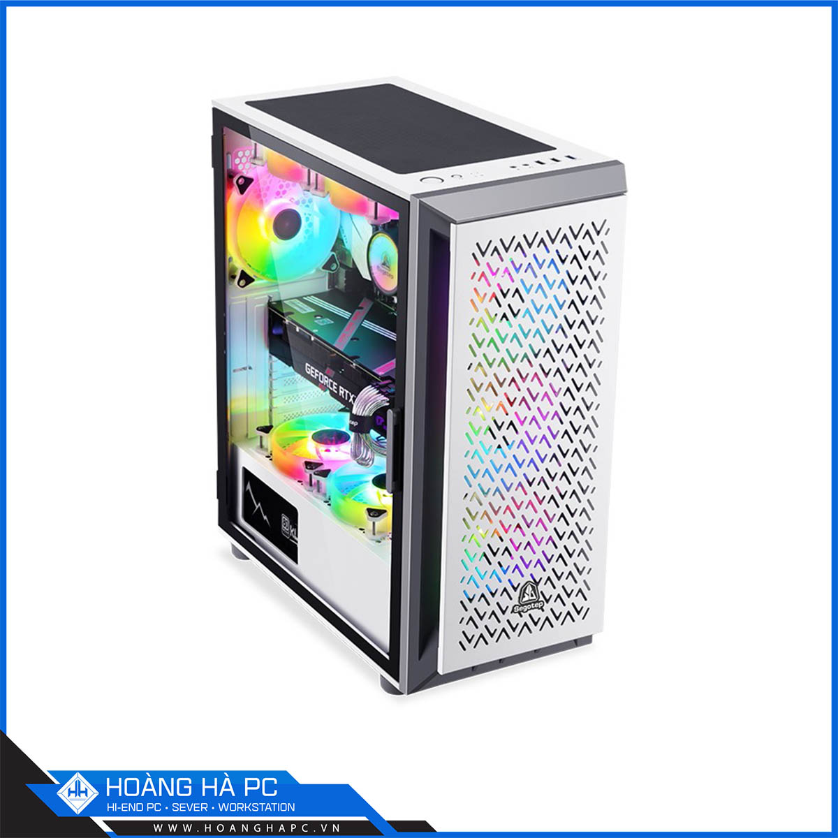 Vỏ Case Segotep Gank 6 White (Mid Tower/Màu Trắng/No Fan)-3