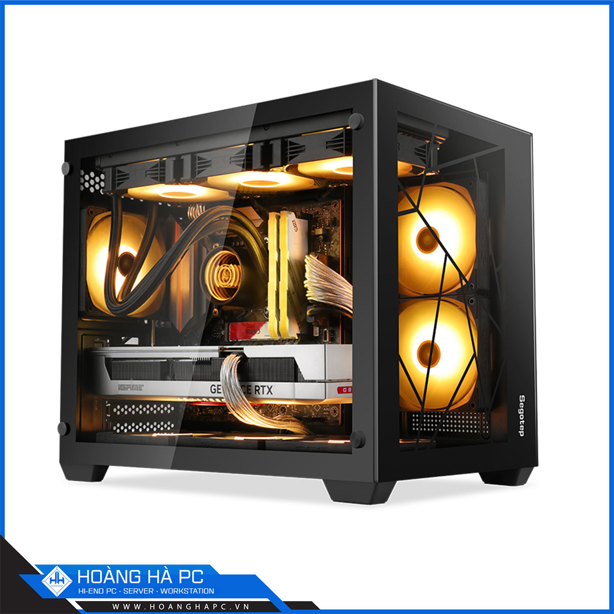 Vỏ case Segotep Lumi II Black (Mini Tower/ Màu đen/ No Fan)