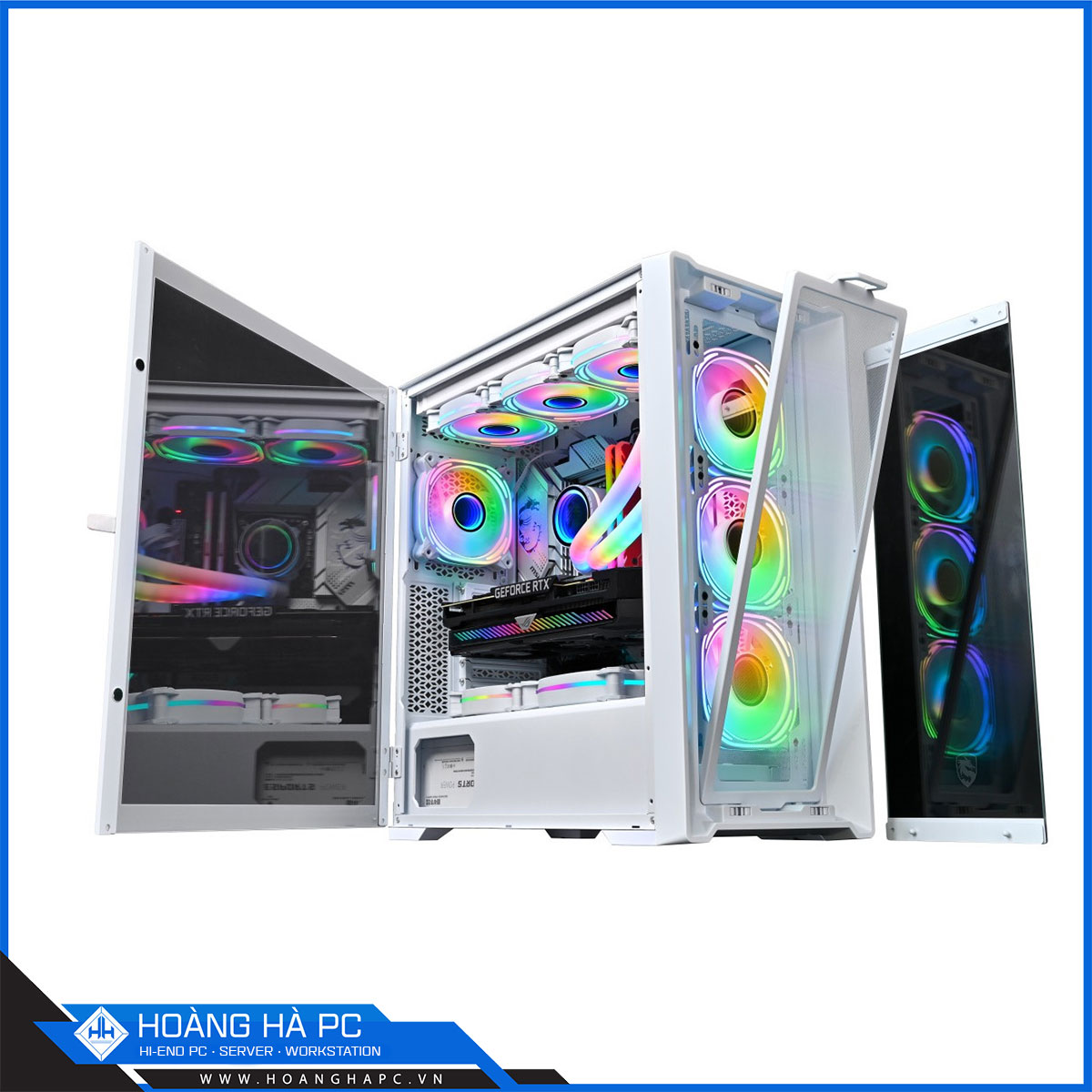 Vỏ case Vitra Titan R230 Premium White 3Fan ARGB - E-ATX-6