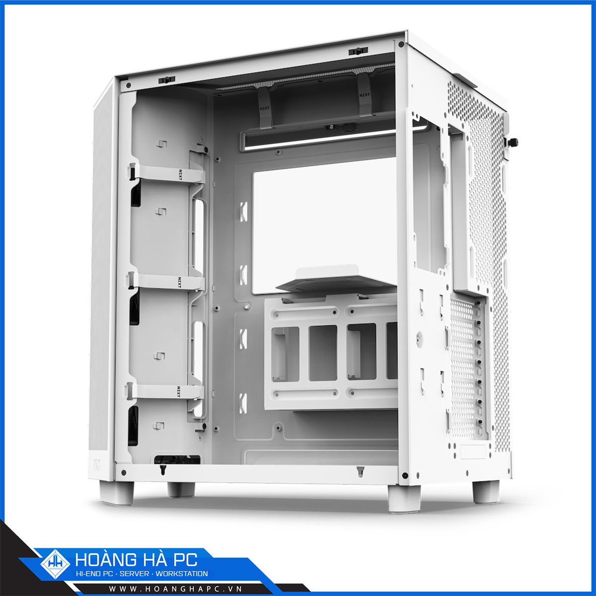 Vỏ máy tính NZXT H6 Flow RGB - White (Mid Tower/Màu Trắng/ 3 Fan)-5